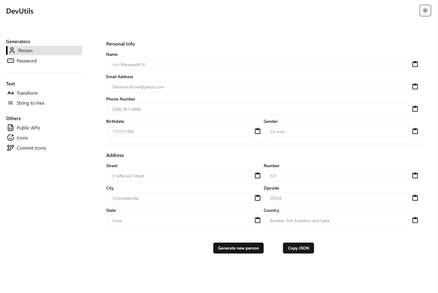 DevUtils project screenshot
