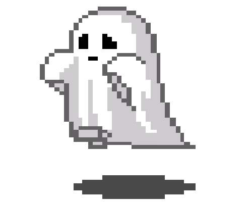 Pixel art ghost gif