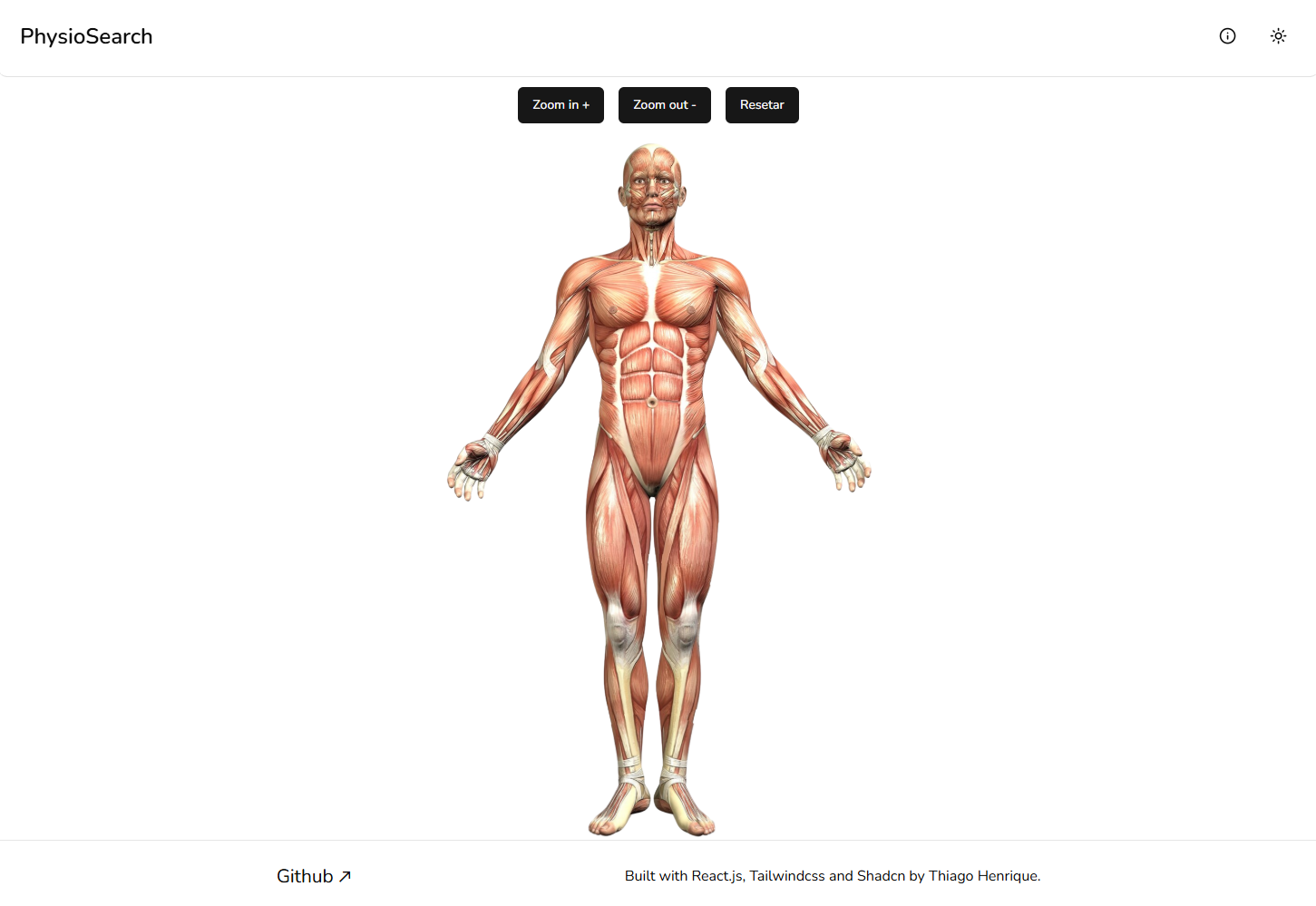 PhysioSearch project screenshot