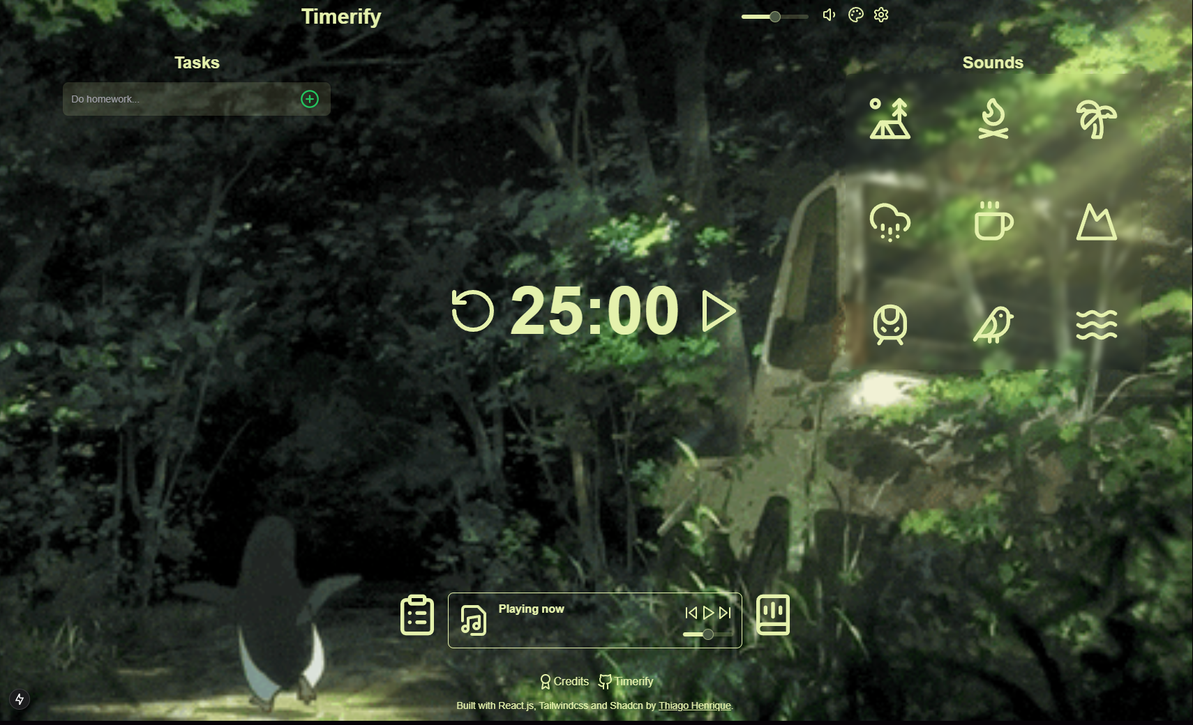 Timerify project screenshot