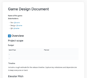 Exemplo de game design canvas